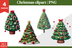 Knitted Christmas Clipart, Christmas Crochet Angel Clipart Product Image 1