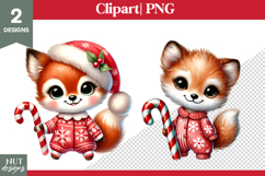 Cute animals Christmas clipart, Woodland Squirrel in pajama Product Image 1