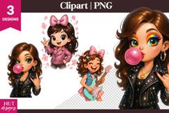 Cool Girls Clipart PNG Glam Girl sublimation T shirt Mug Product Image 1