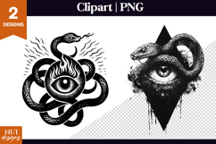 Snake Eye Gothic Clipart PNG Halloween sublimation Product Image 1