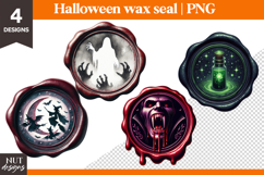 Halloween Wax Seals Clipart Ghost Vampire Witch Halloween Product Image 1