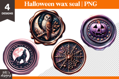 Halloween Wax Seals Clipart Owl Spider Halloween sublimation Product Image 1
