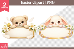 Easter Name Tag Clipart PNG Easter clipart, Custom name Product Image 1