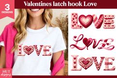 Valentines Sublimation Valentine Latch Hook yarn LOVE Product Image 1