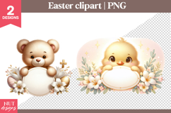 Easter Name Tag Clipart PNG Easter clipart, Custom name Product Image 1