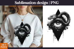 Snake Eye Diamond Sublimation PNG Halloween sublimation Product Image 1
