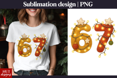 Crochet 67 Meme Christmas sublimation PNG Christmas t shirt Product Image 1