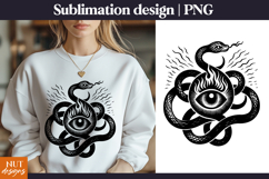 Snake Eye Flame Sublimation PNG Halloween sublimation Product Image 1