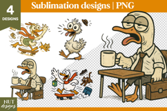 Silly Goose illustrations Sarcastic Crazy Goose Clipart Product Image 1