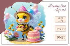 Decorate your projects with this charming clipart featuring a cute little bee surrounded by colorful flowers. This delicate and painterly pattern will add playful charm and unique character to your designs, baby showers, birthday parties and more.