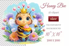 Decorate your projects with this charming clipart featuring a cute little bee surrounded by colorful flowers. This delicate and painterly pattern will add playful charm and unique character to your designs, baby showers, birthday parties and more.