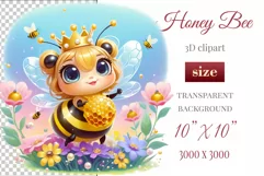 Decorate your projects with this charming clipart featuring a cute little bee surrounded by colorful flowers. This delicate and painterly pattern will add playful charm and unique character to your designs, baby showers, birthday parties and more.