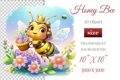 Decorate your projects with this charming clipart featuring a cute little bee surrounded by colorful flowers. This delicate and painterly pattern will add playful charm and unique character to your designs, baby showers, birthday parties and more.