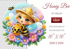 Decorate your projects with this charming clipart featuring a cute little bee surrounded by colorful flowers. This delicate and painterly pattern will add playful charm and unique character to your designs, baby showers, birthday parties and more.