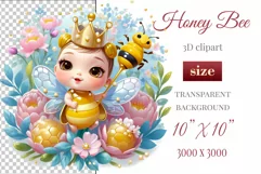 Decorate your projects with this charming clipart featuring a cute little bee surrounded by colorful flowers. This delicate and painterly pattern will add playful charm and unique character to your designs, baby showers, birthday parties and more.
