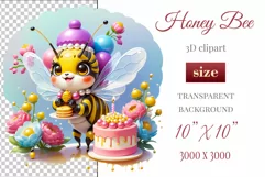 Decorate your projects with this charming clipart featuring a cute little bee surrounded by colorful flowers. This delicate and painterly pattern will add playful charm and unique character to your designs, baby showers, birthday parties and more.