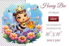 Decorate your projects with this charming clipart featuring a cute little bee surrounded by colorful flowers. This delicate and painterly pattern will add playful charm and unique character to your designs, baby showers, birthday parties and more.