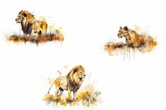 Watercolor Lion Clipart Jpg, Wild Animal Product Image 3