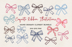 Bow Clipart SVG PNG EPS | Coquette Ribbon BUNDLE Product Image 1