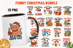 Funny Sarcastic Christmas PNG, Sublimation BUNDLE. Product Image 1