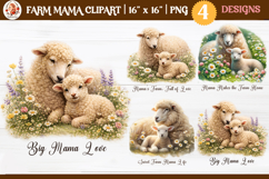 Farm Mama Cute Animals Sublimation and Clipart Product Image 1