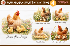 Farm Mama Cute Animals Sublimation and Clipart Product Image 1