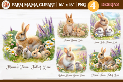 Farm Mama Cute Animals Sublimation and Clipart Product Image 1