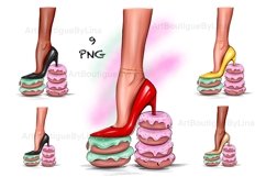 Clipart fashionable shoes, Clipart on high heels Product Image 1