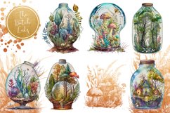 Micro Worlds in Glass Bulb Clipart Set - 25 .PNG Files Product Image 1