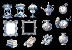 27 January Winter vintage clipart PNGs Product Image 3