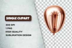 Foil valentine balloon's clipart PNG Product Image 1