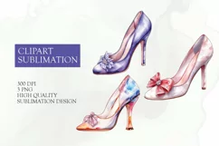Watercolor Luxury Heels, Shoes Clipart PNG Product Image 1