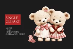 Couple sheep Clipart, sheep in love PNG, Valentines Day Clip Product Image 1