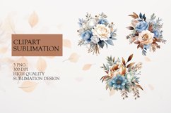 Watercolor leaves and floral clipart Product Image 1