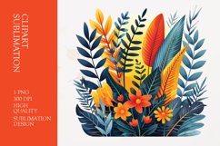 Leave vase sublimation clipart Product Image 1