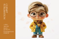 Cute 3D little Boy Clipart sublimation Product Image 1