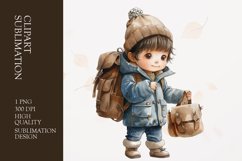 Cute Baby Girl sublimation clipart Product Image 1