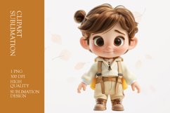 Cute 3D little Boy Clipart sublimation Product Image 1