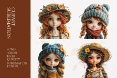 Cute Baby Girl Clipart Sublimation Product Image 1