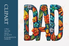 Fathers Day Name Frame Word &quot;DAD&quot; Clipart Product Image 1
