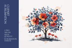 Watercolor Tree Clipart sublimation Product Image 1