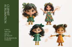 Cute Baby Girl Sublimation clipart Product Image 1