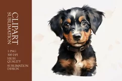 Watercolor cute puppy Dog clipart sublimation Product Image 1