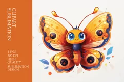 Cute Beautiful Butterfly Of Watercolor Clipart Product Image 1