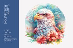 Cute eagle with flowery clipart sublimation Product Image 1