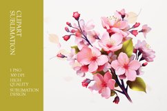 Spring flower watercolor clipart sublimation Product Image 1