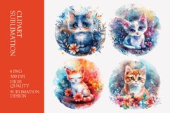 Cute gappy chibi cat with flowery clipart Product Image 1