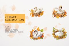 Cute Swan with yellow clipart design Product Image 1