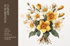 Spring flower watercolor clipart sublimation Product Image 1