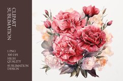 Floral bouquet watercolor clipart sublimation Product Image 1